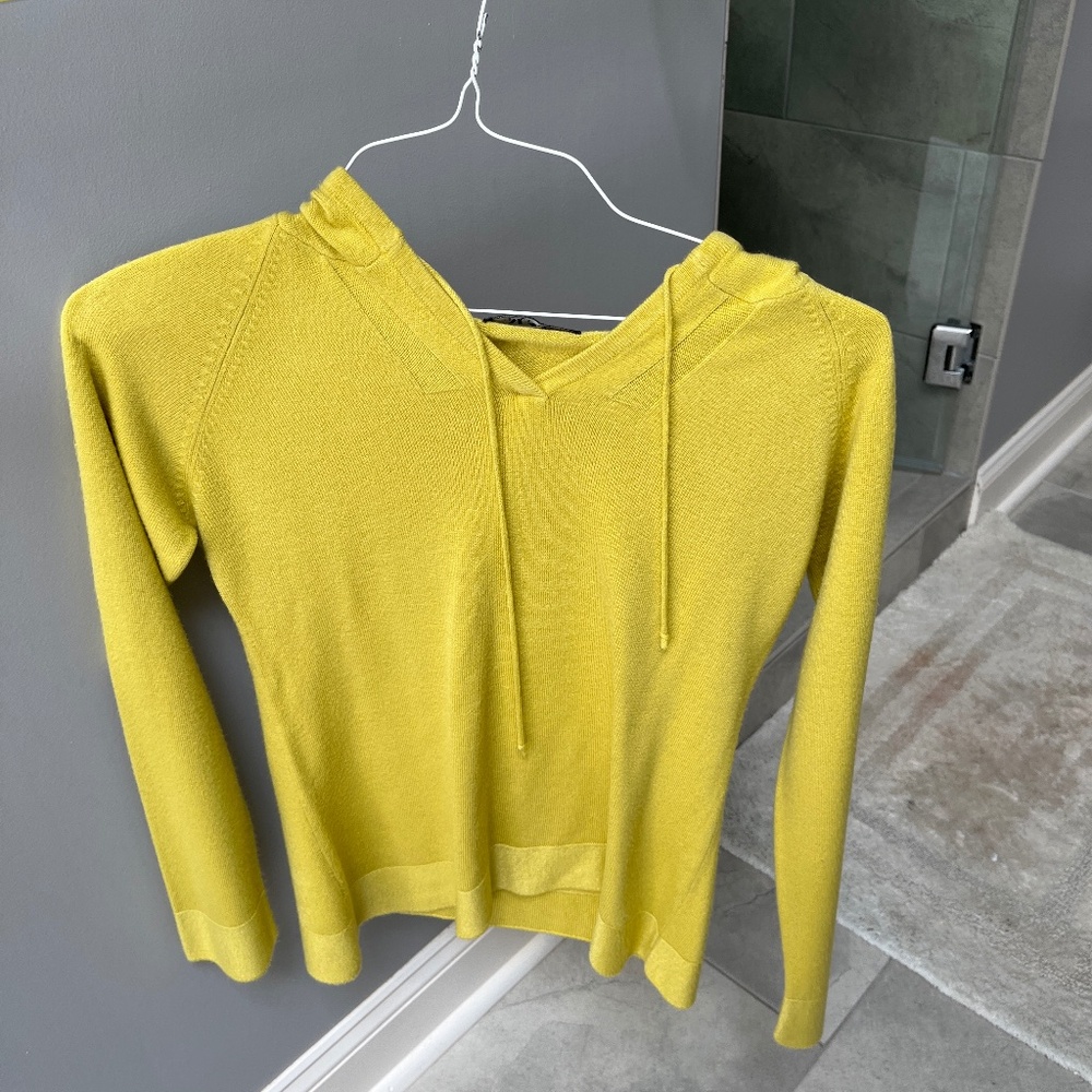 BRAT Fall - Chartreuse Cashmere Hoodie Sweater